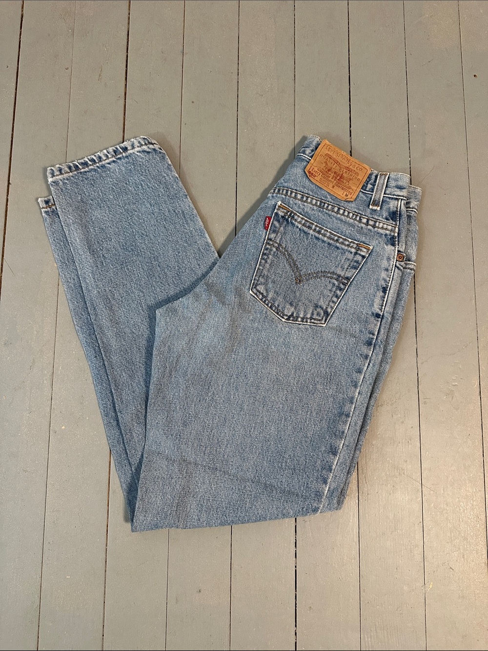 Sz 27 | 6 Levi's Vintage Medium Wash Straight Leg Jeans 550 Relaxed Fit Baggy